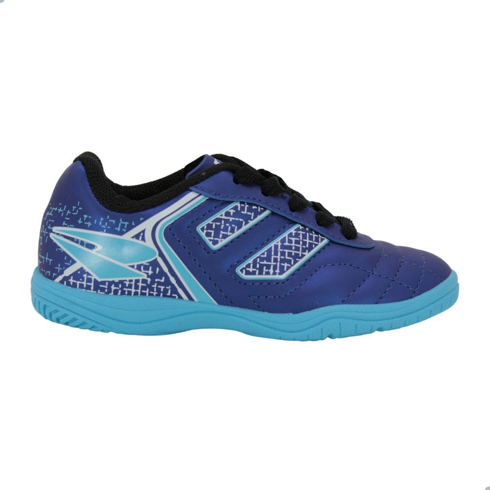Tênis Chuteira Futsal Dray Indoor Infantil 305 Spedy Marinho e Azul Celeste
