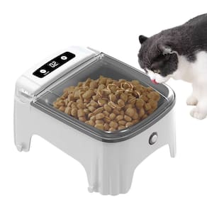 Comedouro Automatico Cachorro Pet Cao Gato Raçao Comida Animal de Estimaçao Sensor Presença Movimento Temporizador Programavel Seguro Alimentaçao