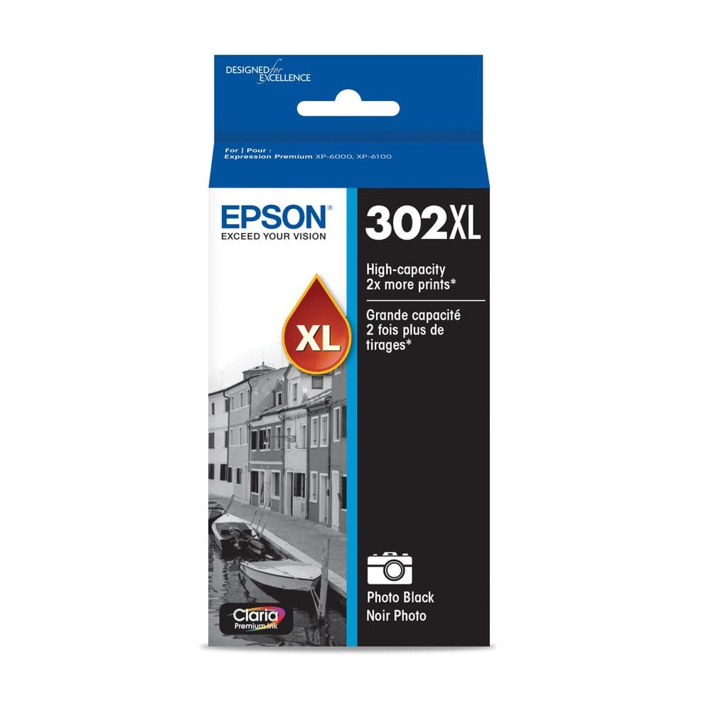 Tinteiro Epson 302 Claria Premium de Alta Capacidade Preto