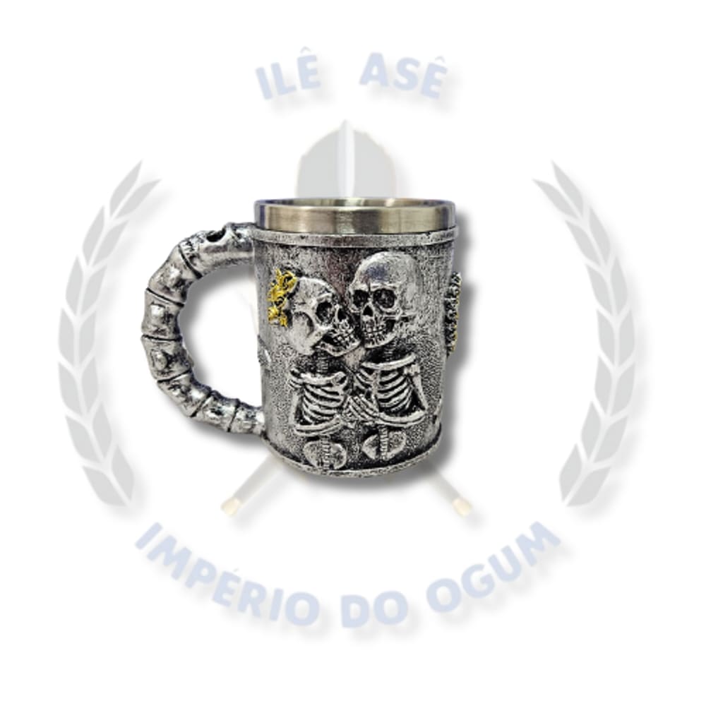 Caneca Resina - Casal Caveira