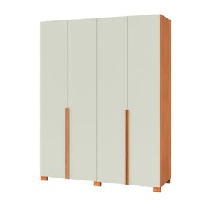 Guarda Roupa com 4 Portas 2 Gavetas 180cm Freijó Madeirado