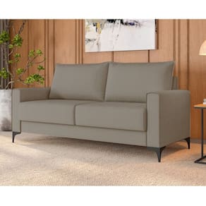 Estofado 3 Lugares 101x180x81cm Coleção Premium Bege Escuro
