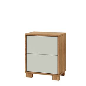 Mesa Cabeceira com 2 Gavetas 54cm Freijó Madeirado