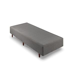 Base Cama Box Solteiro Ammezen Cinza 096cmx203cmx37cm Cinza