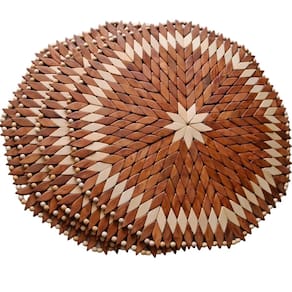 Kit 4 Lugares Americanos de Madeira Clara Redondo, 35cm