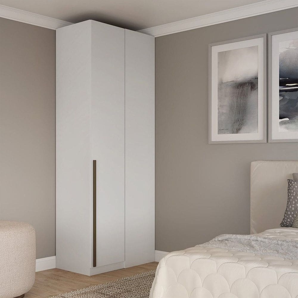 Guarda-roupa de Canto Reto Modular Altezza Branco