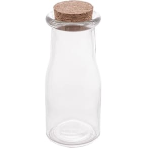 Porta Tempero de Vidro 200ml com Tampa de Rolha Lyor para Decorar e Guardar Especiarias