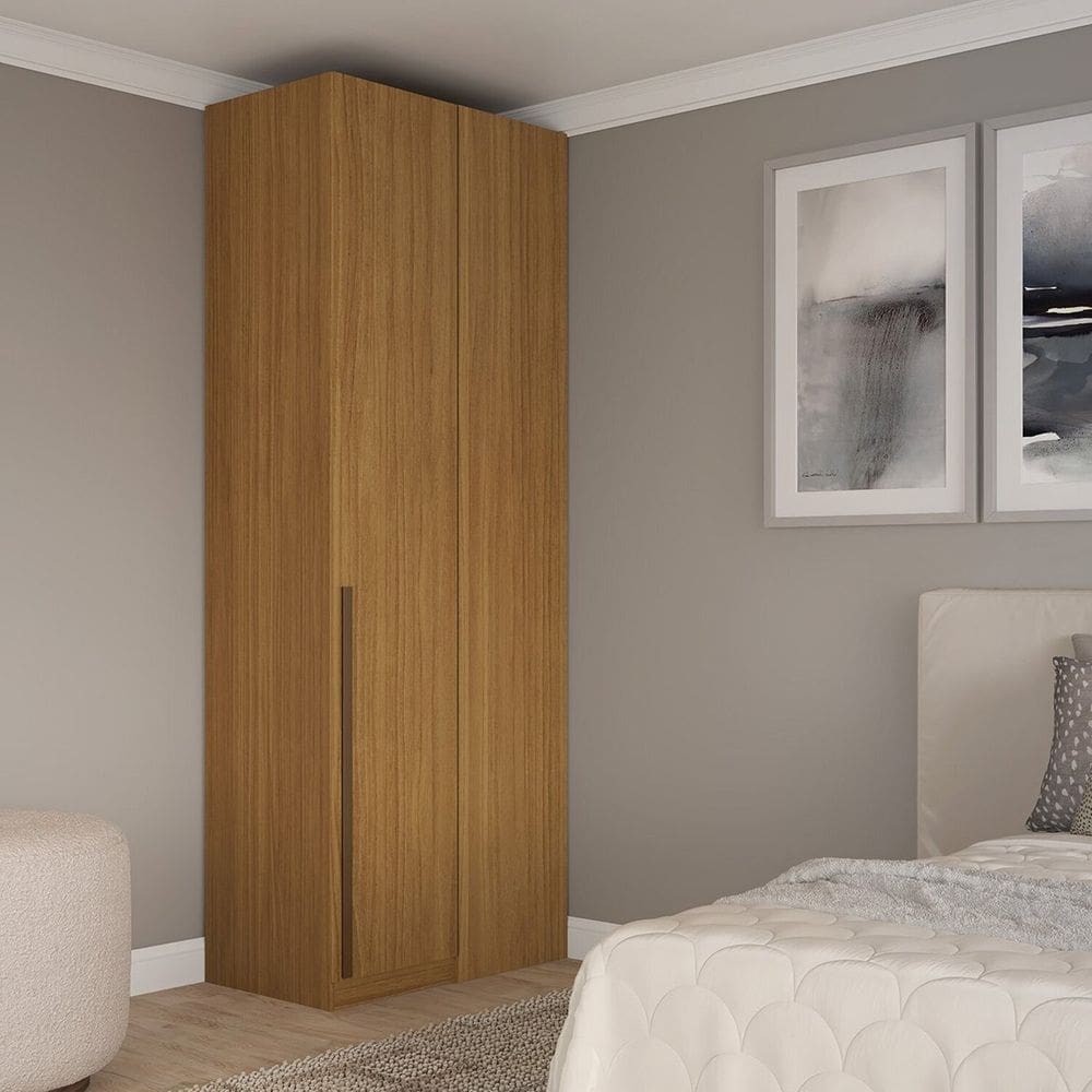 Guarda-roupa de Canto Reto Modular Altezza Freijó