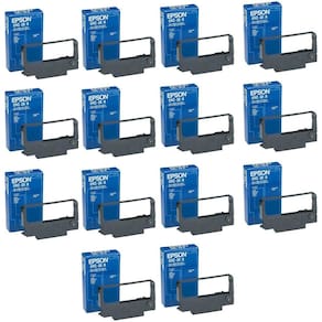 Fita Epson Erc-38B (ERC38B) em tecido preto, pacote com 14