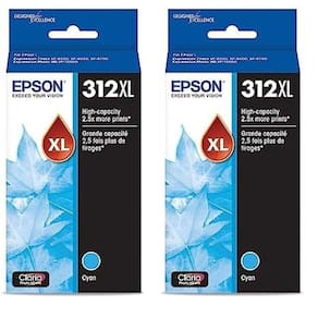 Cartucho de tinta Epson T312XL220-S Claria Photo HD Cyan (pacote 2)