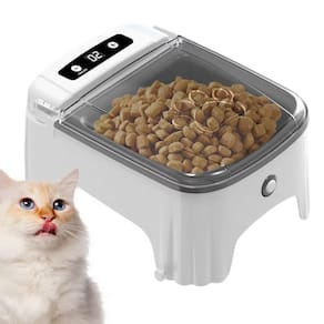 Comedouro Automatico Cao Gato Cachorro Pet Raçao Sensor de Presença Movimento Temporizador Programavel Animal de Estimaçao