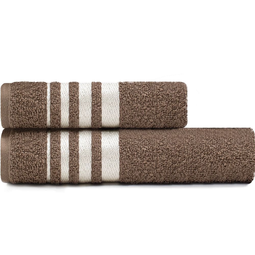 Jogo de Toalhas 100% Algodão 2 Peças Banho e Rosto Karsten Emcompre