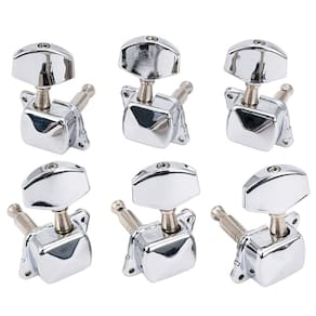 Conjunto de afinadores de guitarra Musiclily Pro 3+3 cromado semifechado