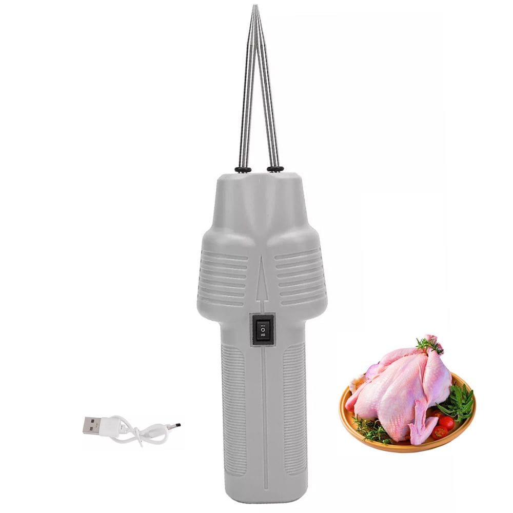 Depenador Eletrico Aves Remove Penas Galinha Frango Peru Ganso Pato Bateria Recarregavel USB Cozinha