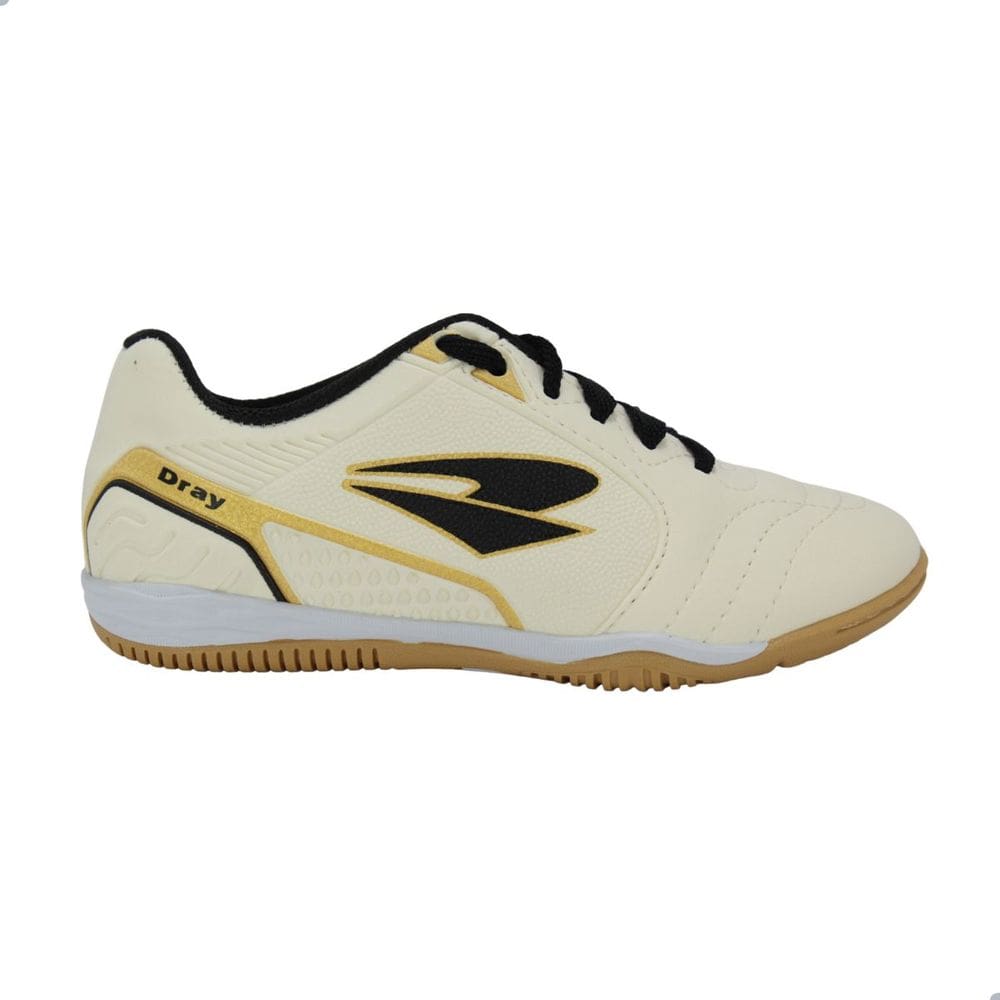 Tênis Chuteira Infantil Ind Dray 398 Creme e Preto