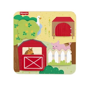 Fisher-Price Painel Animaizinhos da Granja Madeira - Mattel
