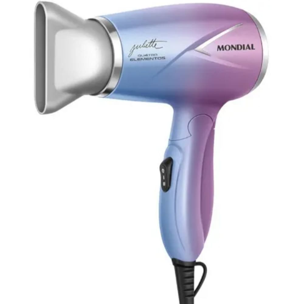 Secador de Cabelos Mondial Viagem Bivolt Mini Tourmaline Ion Lilas