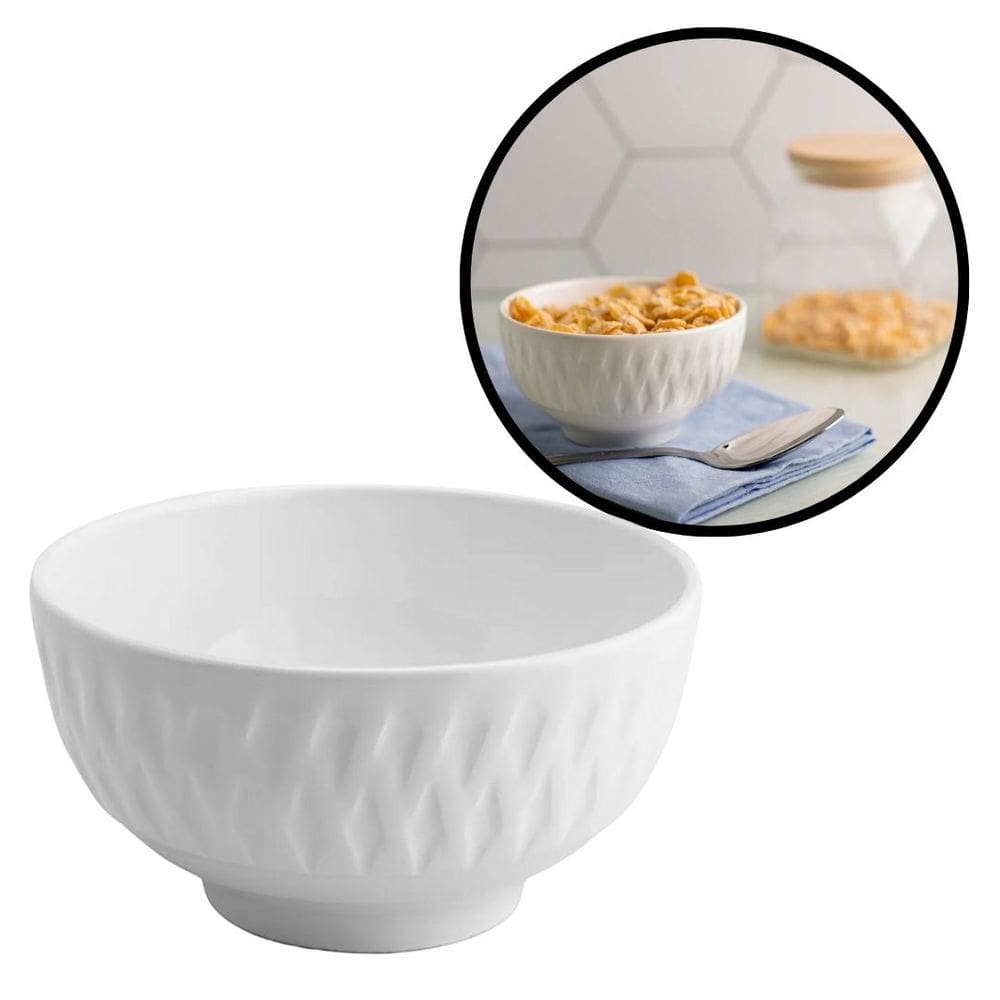 Tigela Bowl Porcelana Branca Balloon 300ml Caldos, Sopas ou Servir - Lyor