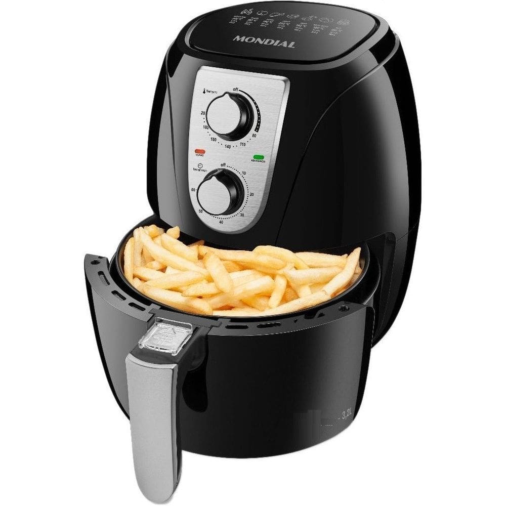Fritadeira Eletrica Air Fryer Mondial Sem Oleo Preta 127V