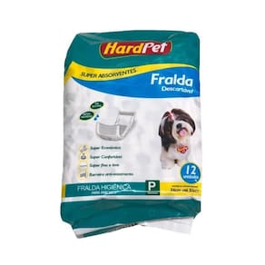 Fralda Higiênica Hard Pet Cães Machos 12 Unidades Tamanho P