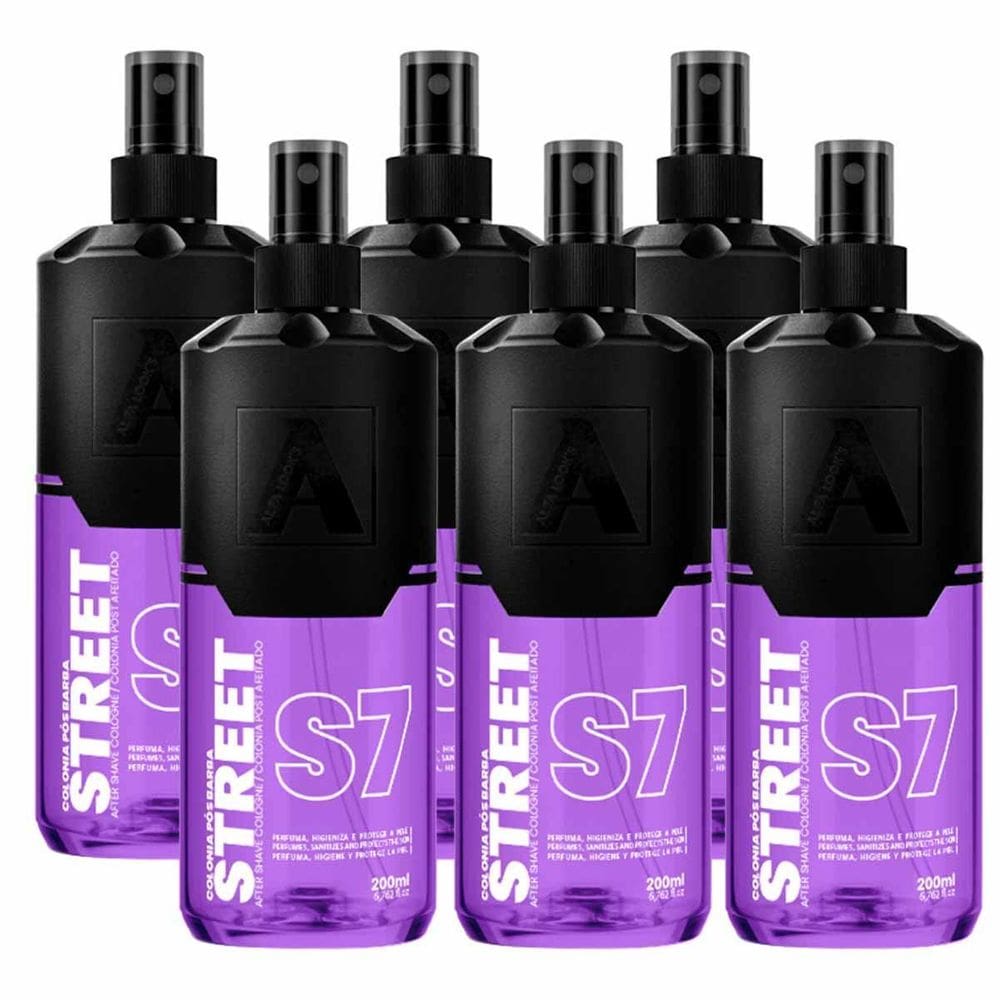 Kit 6X Loção Pós Barba Street S7 200Ml Alfa Looks