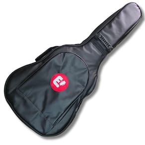 Bag Violão Folk Semi Case Formato Couro Eco Preto Music New