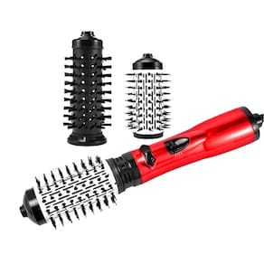 Escova Rotativa 127V com 2 Escovas Intercambiáveis, Rotação Dupla, 3 Temperaturas e Cabo 360° para Alisar, Modelar e Dar Volume
