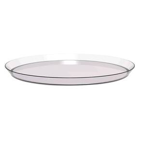 Bandeja Redonda 34cm Glassy Crippa Transparente Servir Restaurante Bar Lanchonete