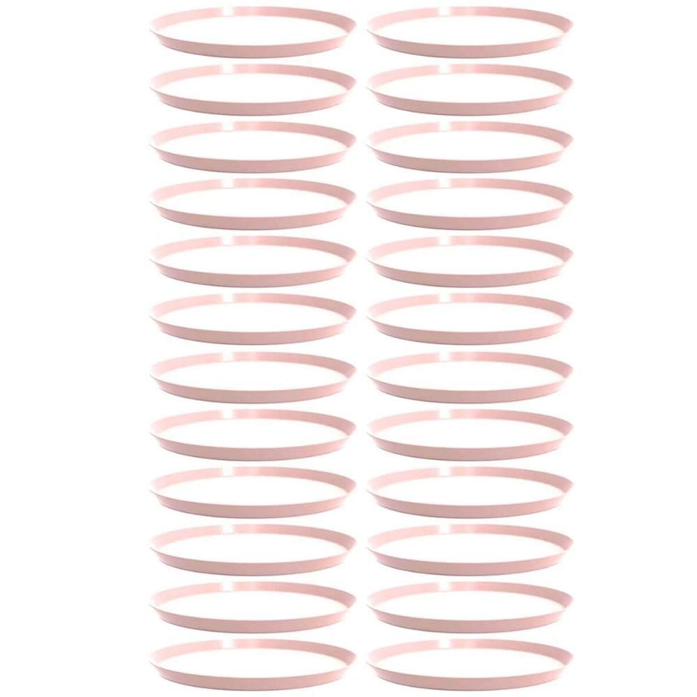 Kit 24 Bandejas Redonda 34cm Servir Rosa Himalaia Bubble Crippa Bar Restaurante