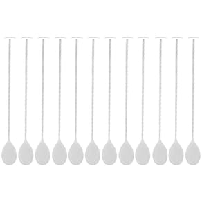 12 Colheres Bailarinas Inox 26cm Bebidas Coquetel Drinks Sucos Prata Tress Lyor