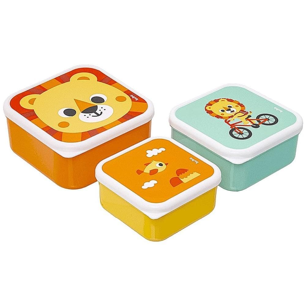 Kit Com 3 Potinhos Buba Zoo Leão Amarelo