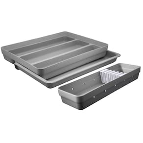 2 Organizador de Talheres Porta Talheres Gaveta Extensível Porta Facas Gaveta