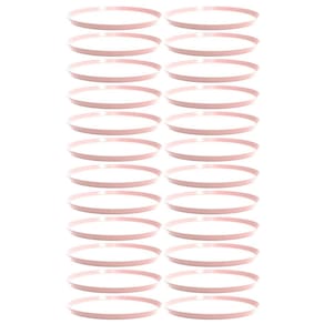 Kit 24 Bandejas Redonda Rosa Himalaia 28cm Servir Bar Restaurante Bubble Crippa