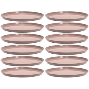 Conjunto 12 Bandejas Redondas 28cm Servir Amêndoa Bar Restaurante Bubble Crippa