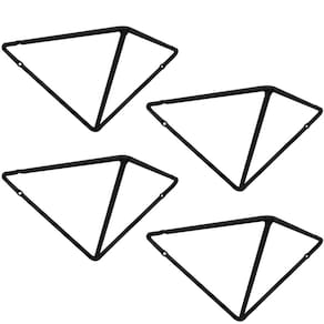 Kit 4 Mãos Francesas Grandes Triangulares Suportes Prateleiras Aramado Estilo Industrial