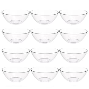 Kit 12 Tigelas Pequenas Transparentes Crippa Travessa Restaurante Buffet Salada Sobremesa