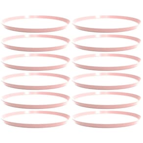 12 Bandejas Redonda 28cm Servir Bar Restaurante Rosa Himalaia Bubble Crippa