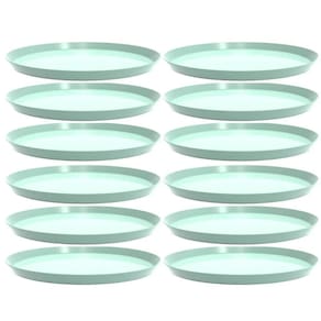 Kit 12 Bandejas Redondas 34cm Verde Menta Servir Buffet Crippa Bubble Restaurante
