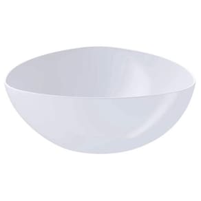 25 Saladeiras para Buffet 2,5L Tigelas Plástico Triangulares Brancas Essential Coza Bacia Pipoca