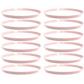 12 Bandejas Redondas 34cm Rosa Buffet Festa Doce Salgado Crippa Bubble