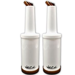 Kit 2 Garrafa Store`n Pour 1L Marrom Armazenar e Servir Coquetéis Licores Mixologista