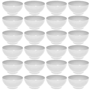 Kit 24 Tigelas Grandes Branco Crippa Travessas Servir 3,1L Restaurante Salada Sobremesa
