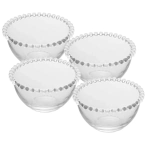 Kit 4 Bowls de Vidro Cristal Wolff Pearl 400ml Tigelas Servi