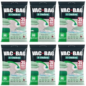 6 Vac Bag Extra Grande 80x100cm Saco à Vacuo para Edredom Ordene Transparente