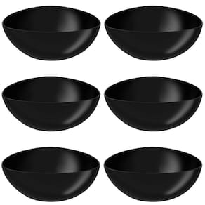 Kit 6 Saladeiras Triangulares Preta Tigelas de Plástico 3,5L Coza Essential Cozinha Saladas