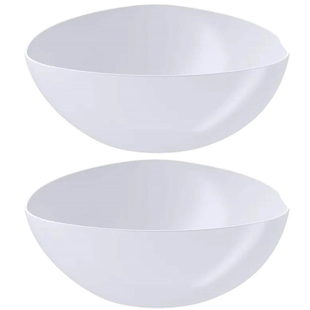 Kit 2 Saladeiras Triangulares 3,5L Branca Plástico Pote de Salada Mesa Coza Cozy