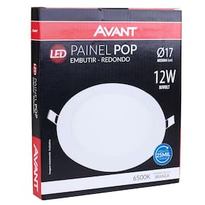 Painel Led de Embutir 17cm Redondo 12W Avant Bivolt Branco