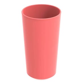 Kit 48 Copos de Plástico Altos 500ml Refeitório Escola Crippa Rosa Goiaba