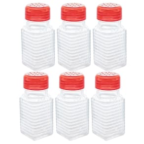 Kit 6 Saleiros de Vidro Borossilicato 80ml Lyor Porta Sal de Mesa Vermelho Restaurante
