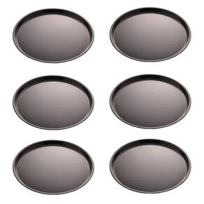 Conjunto 6 Assadeiras Antiaderentes Forma de Pizza 36cm Lyor Carbono